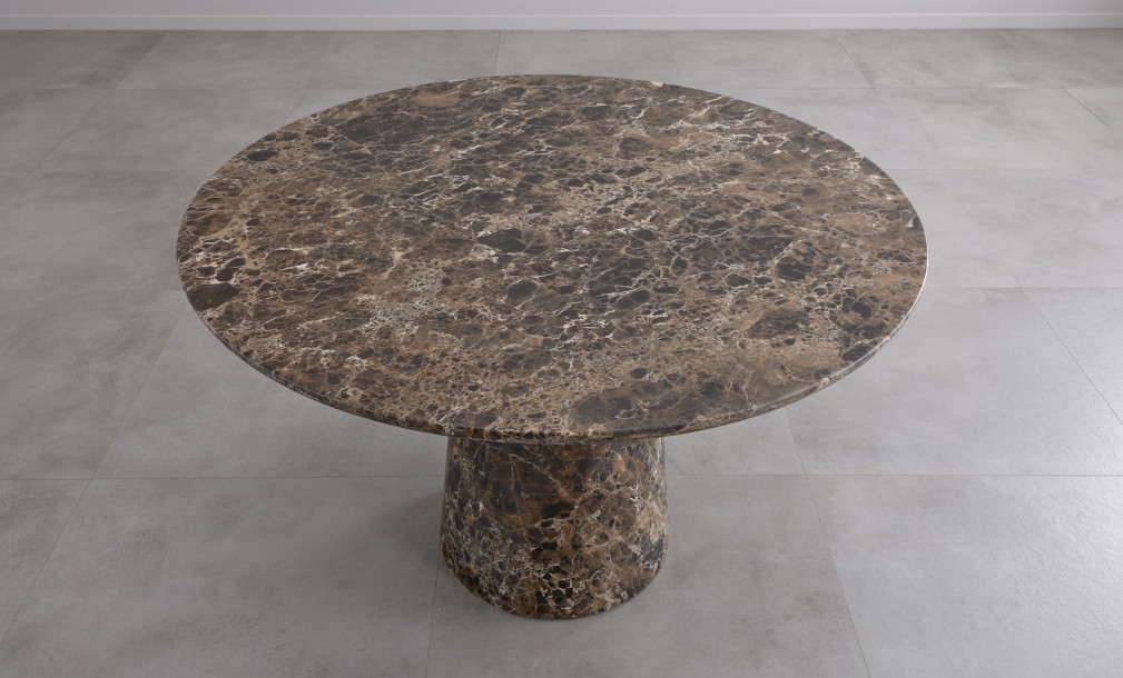 Uno Dark Emperador Round Dining Table D152 cm