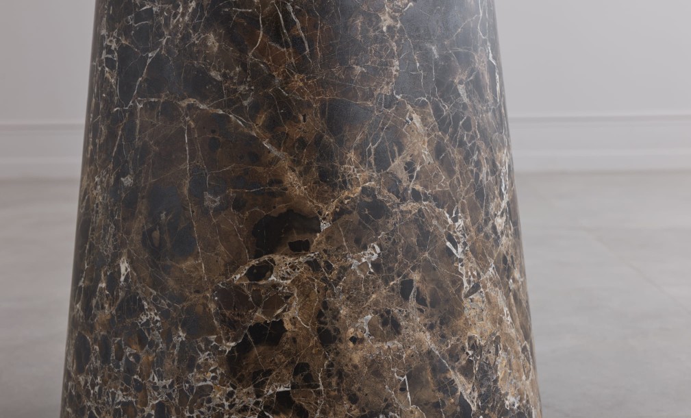 Uno Dark Emperador Round Dining Table D152 cm