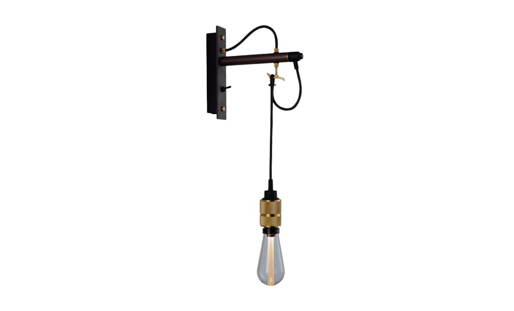 Hooked Wall Nude Graphite Brass
