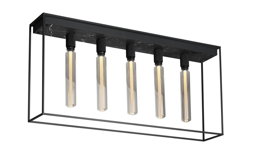Caged Ceiling Light 5.0 Black Marble