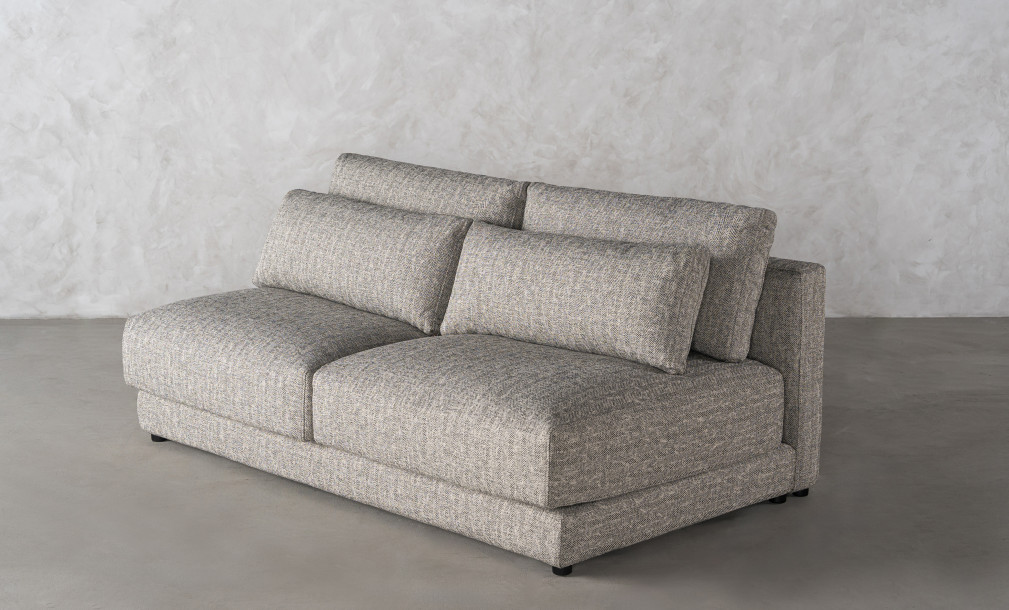 Narvik Soft Feather 2-Seater Armless Section Sofa (cosmic d 21543-18)