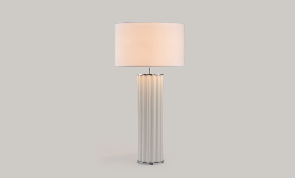 Onica Table Lamp Taupe/Matt Brass