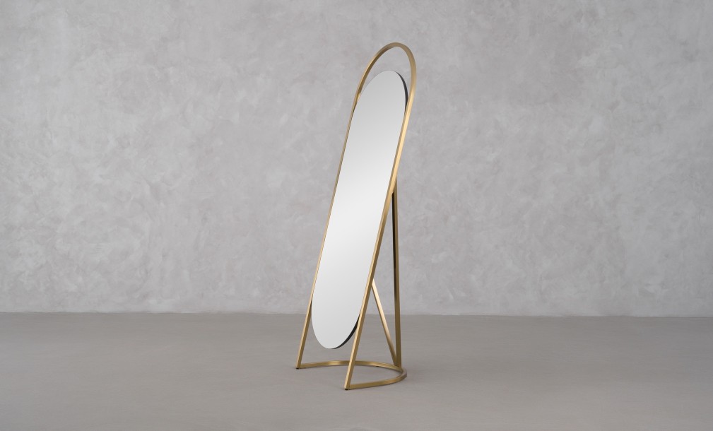 Daisy Brass Standing Mirror