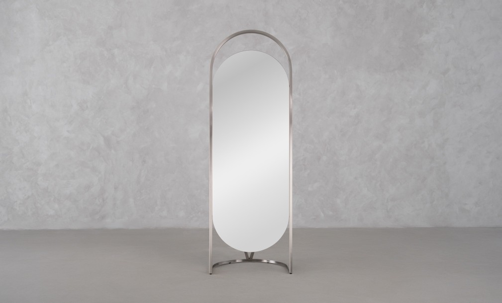 Daisy Silver Standing Mirror