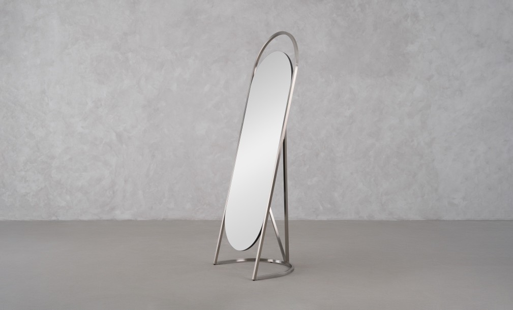 Daisy Silver Standing Mirror