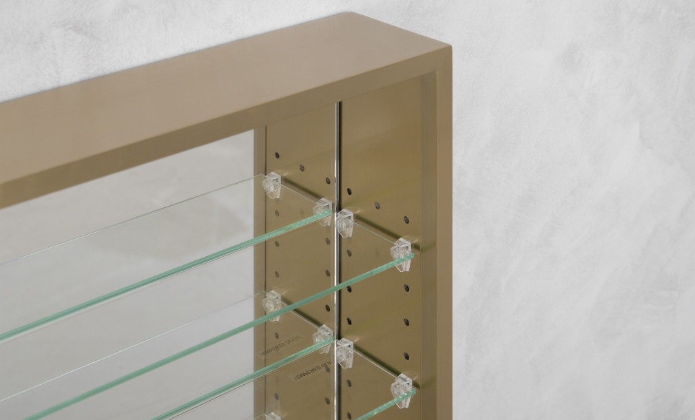 Miro Brass Mirrored Cabinet
