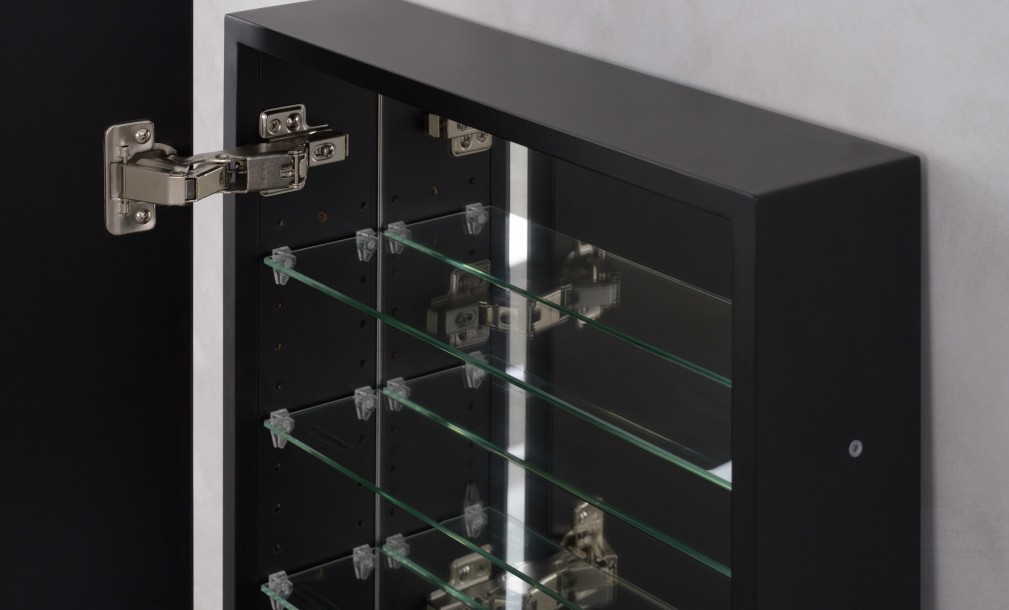 Miro Black Mirrored Cabinet