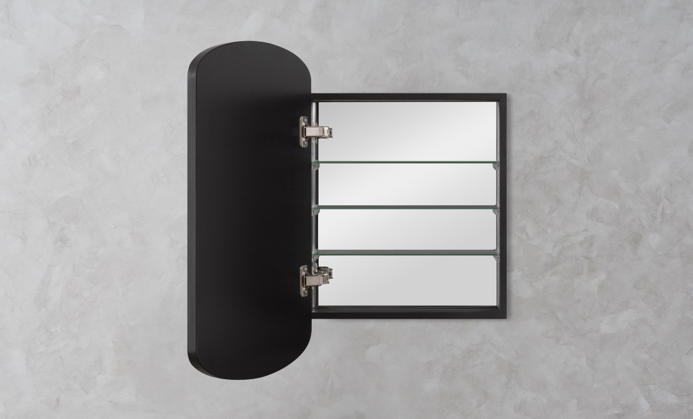 Miro Black Mirrored Cabinet