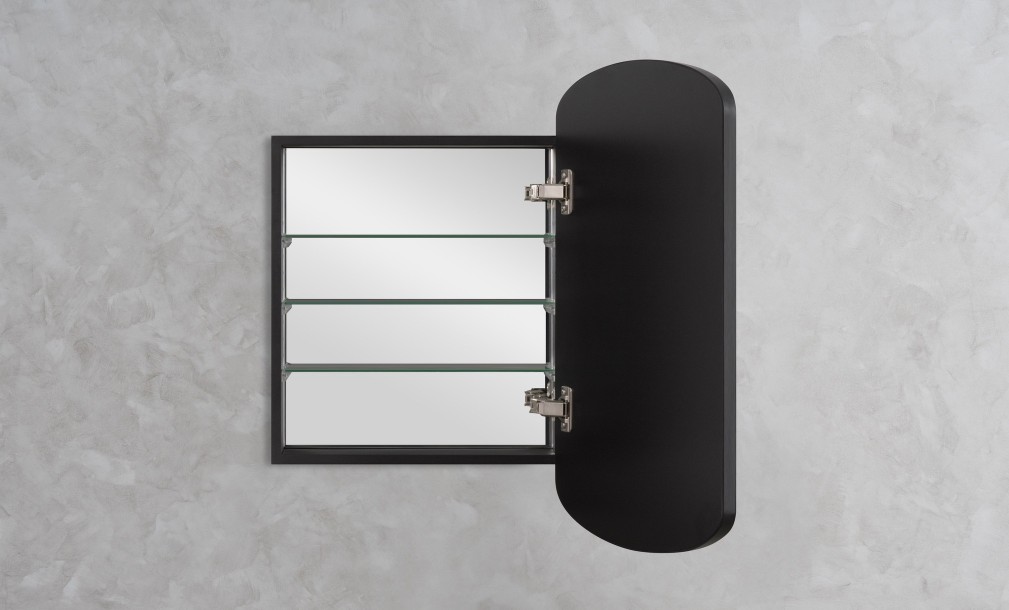 Miro Black Mirrored Cabinet