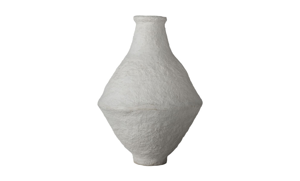 Chad Vase Papier Mache White XL