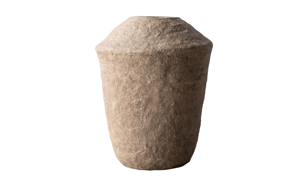 Chad Vase Papier Mache Brown L