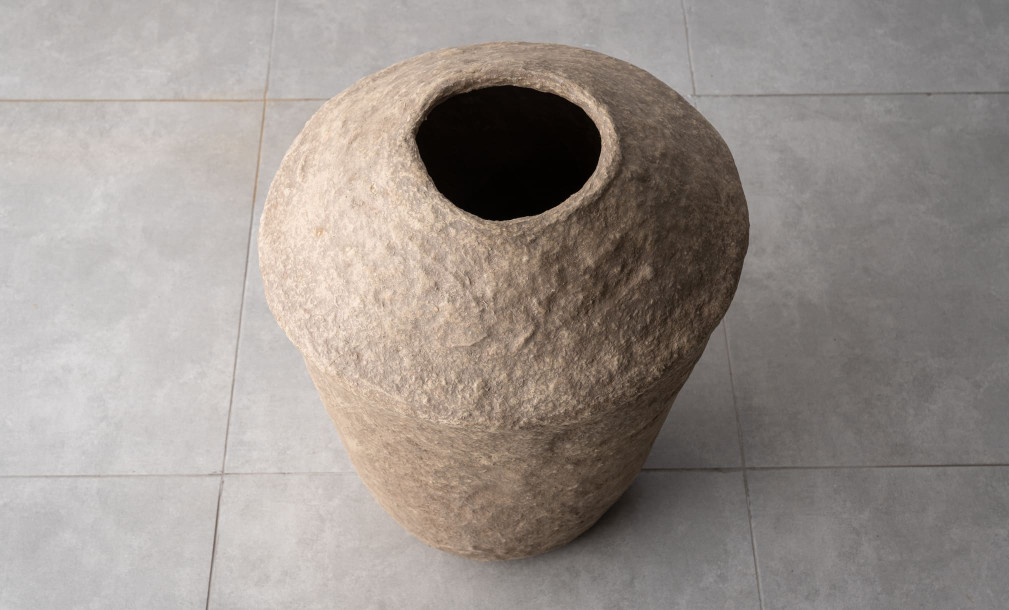 Chad Vase Papier Mache Brown L