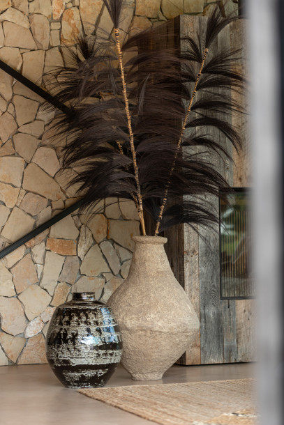 Chad Vase Papier Mache Brown XL