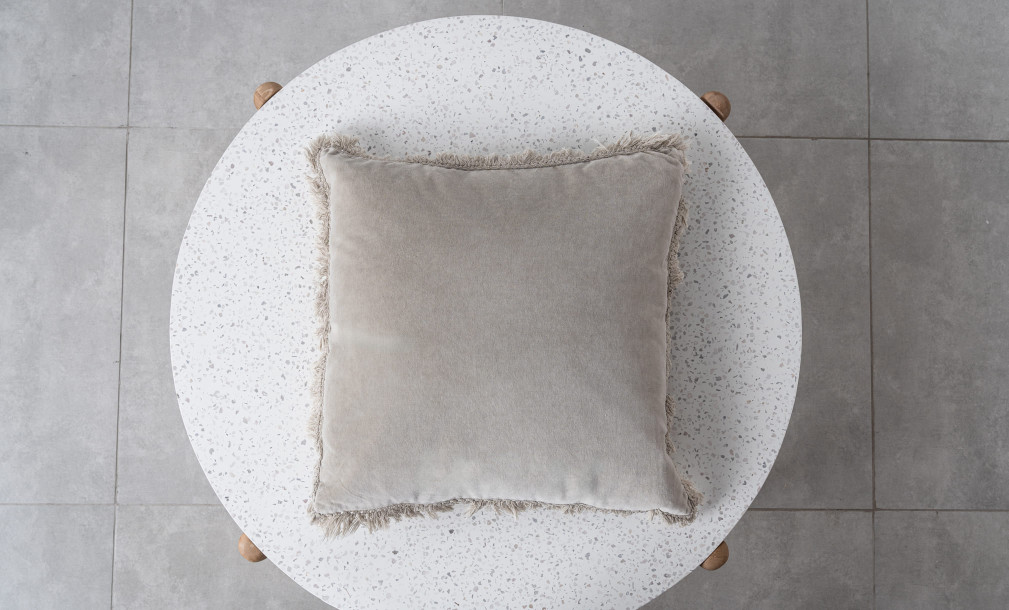 Bord Long Cushion Cotton Beige