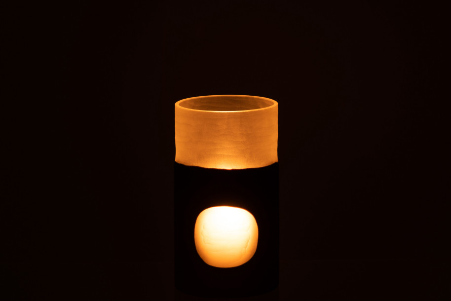Circulo Vase Glass Black/Tr S