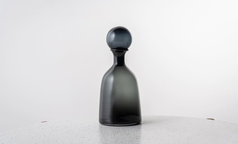 Bottle Black Color Glass S