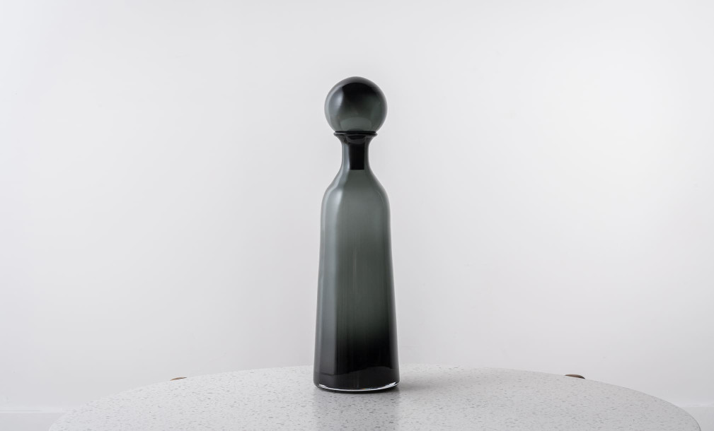 Bottle Black Color Glass L