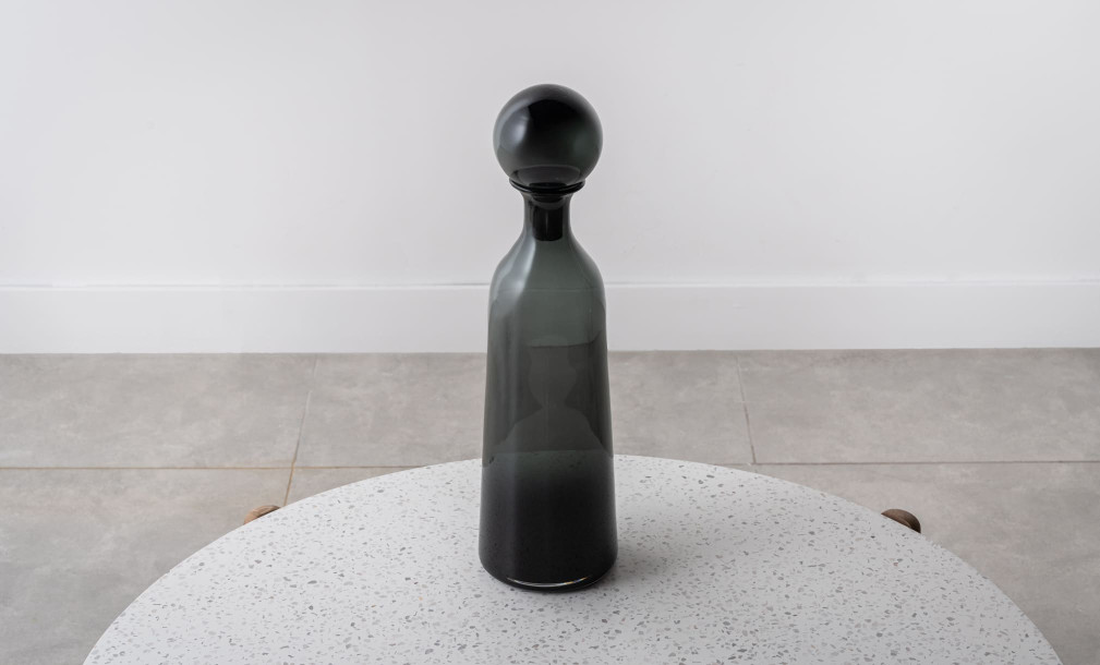 Bottle Black Color Glass L