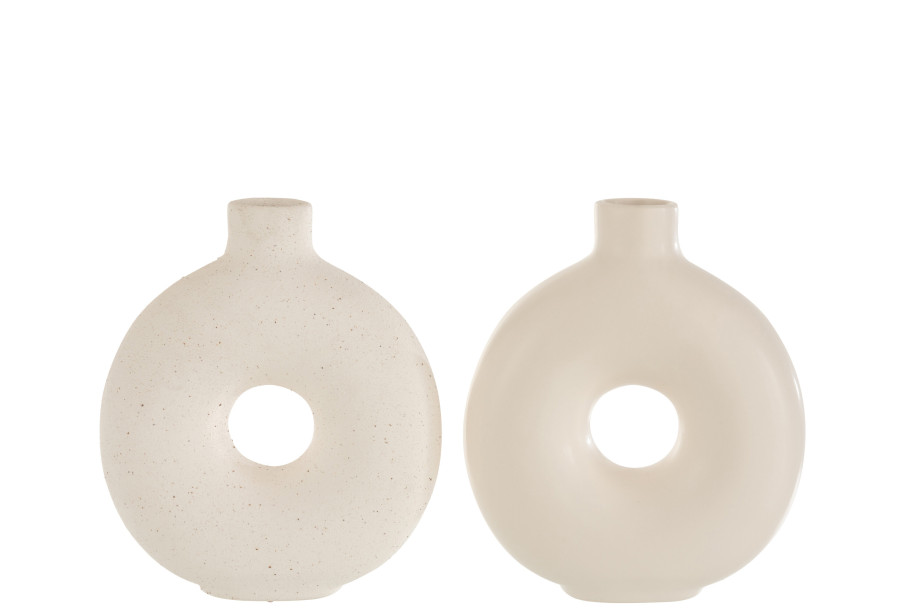 Cleo Vase Ceramic White