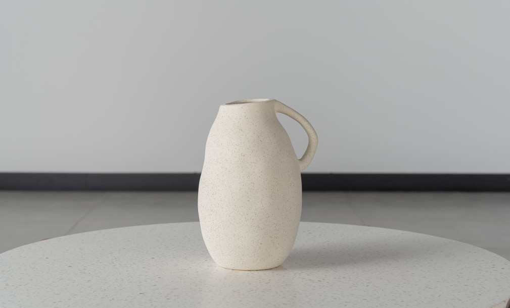 Jug Vase Ceramic Beige M
