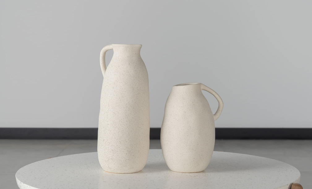 Jug Vase Ceramic Beige M