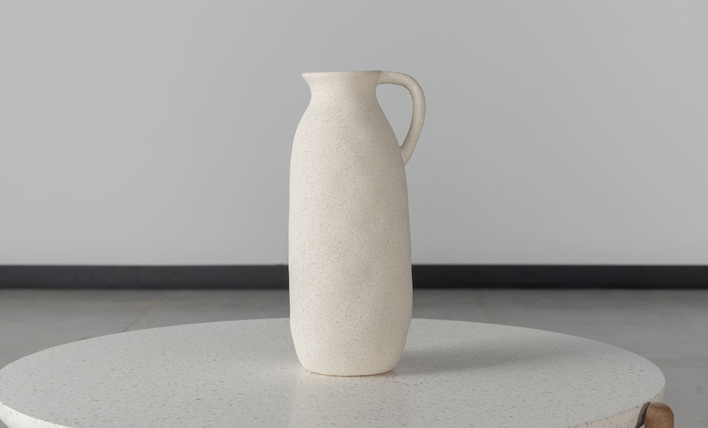 Jug Vase Ceramic Beige L