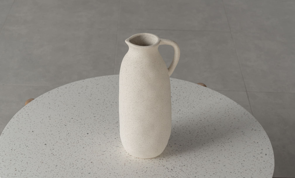 Jug Vase Ceramic Beige L