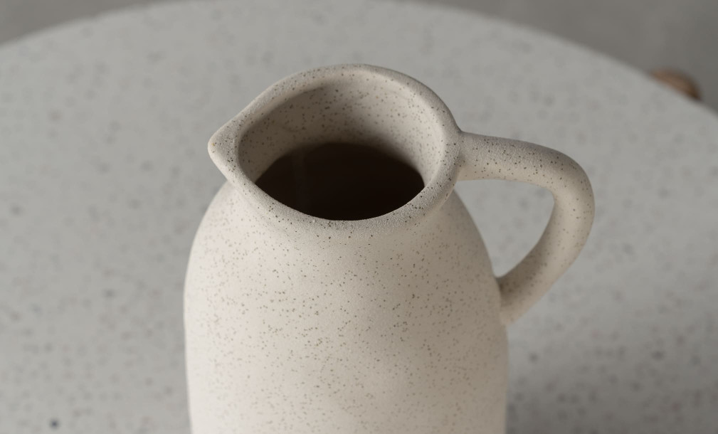 Jug Vase Ceramic Beige L