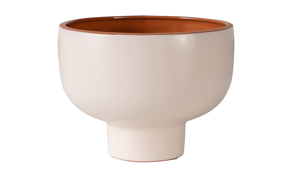 Terracotta Foot Dish Beige