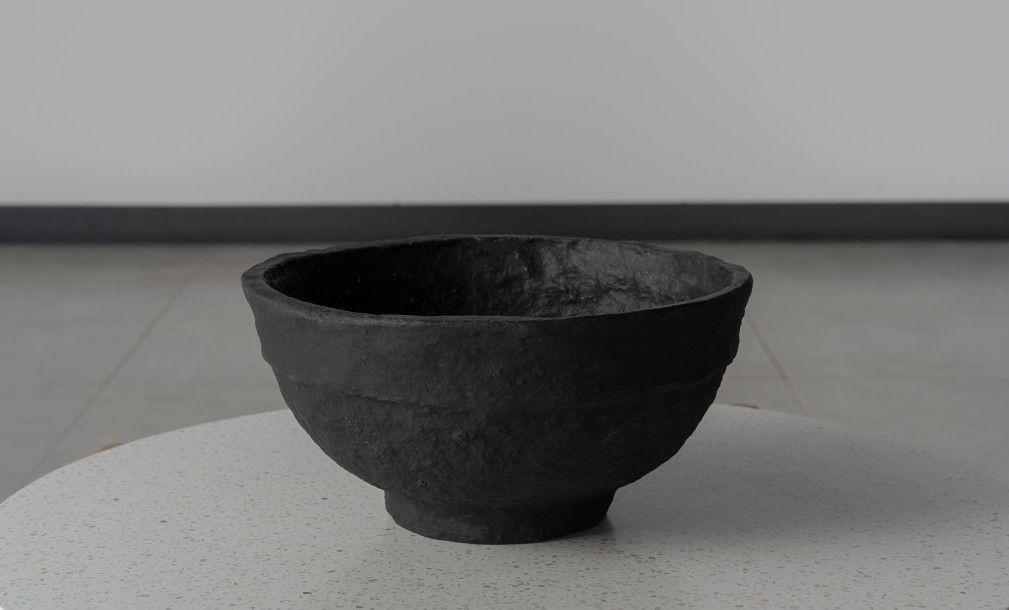 Bowl Paper Mache Black