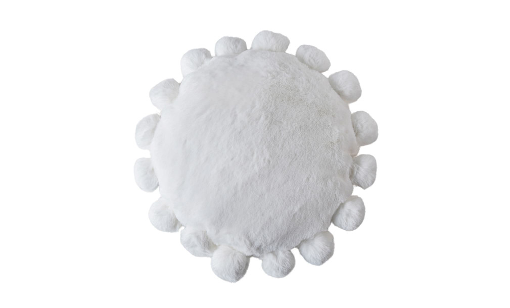 Cushion Round with Pompones