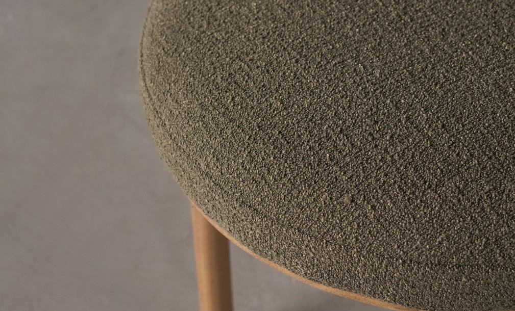 Davis Chair (Fabric:  EASY BOUCLE col. 26 Olive ;  LEGS - ML09 CAPPUCCINO (ash))