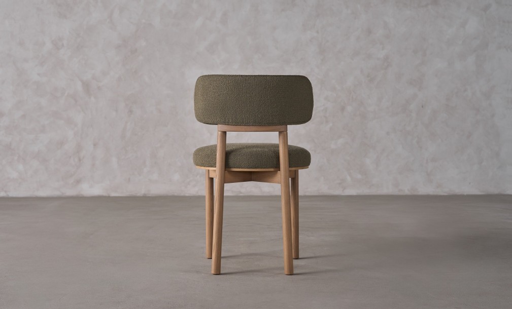 Davis Chair (Fabric:  EASY BOUCLE col. 26 Olive ;  LEGS - ML09 CAPPUCCINO (ash))