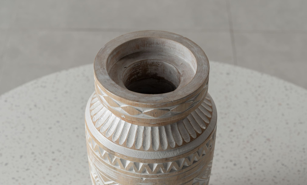 Wooden Carved Pot N2 small