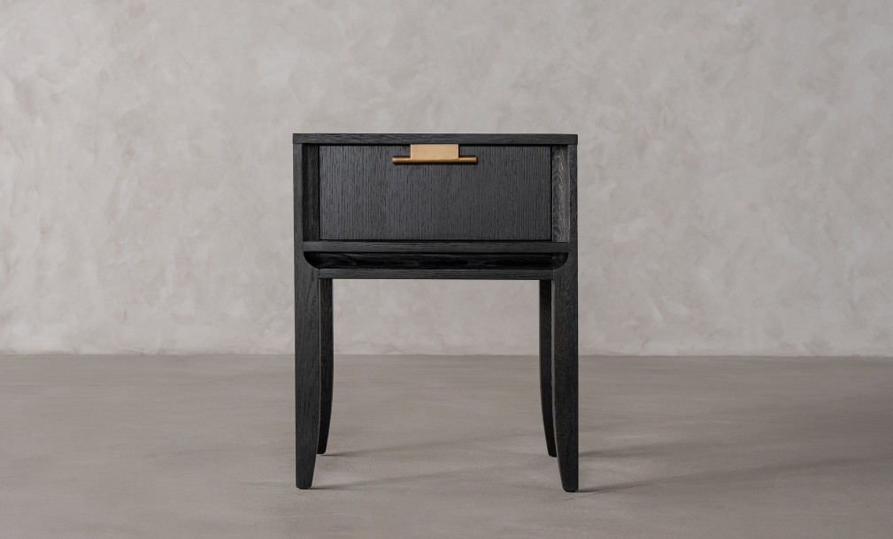City Bed Table Black Oak color  