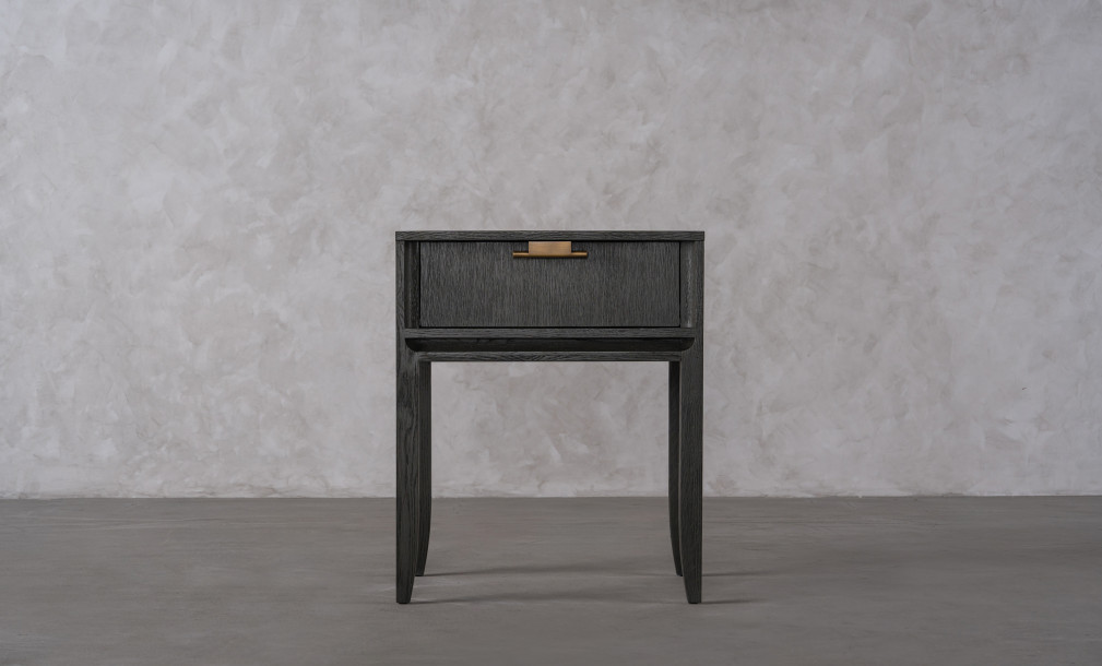 City Tall Bedside table Grey Oak color