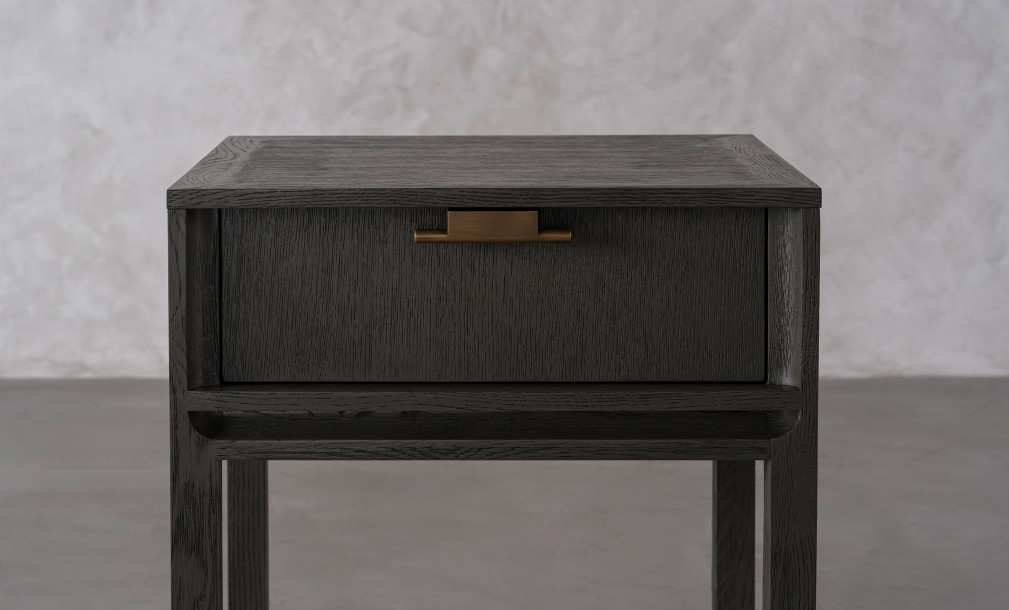 City Tall Bedside table Grey Oak color