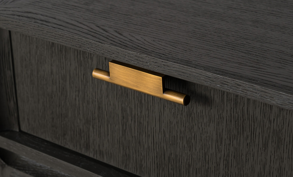 City Tall Bedside table Grey Oak color