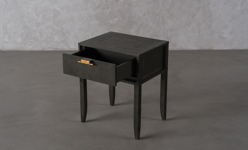 City Tall Bedside table Grey Oak color