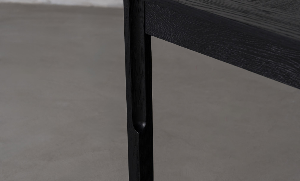 City Folding dining table Black Oak color