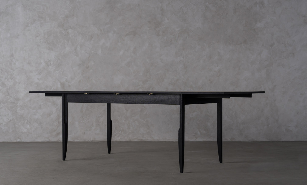 City Folding dining table Black Oak color