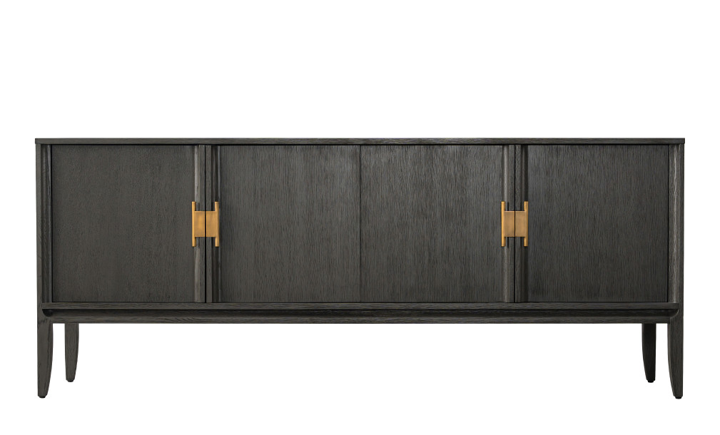 City Media Console Grey Oak color  