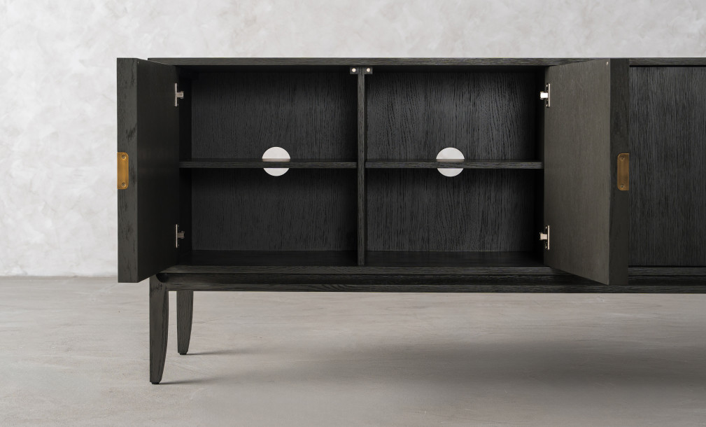 City Media Console Grey Oak color  