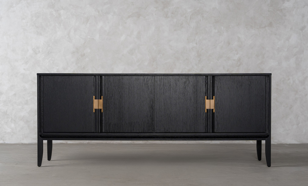 City Media Console Black Oak color  