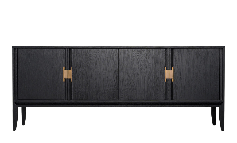 City Media Console Black Oak color  