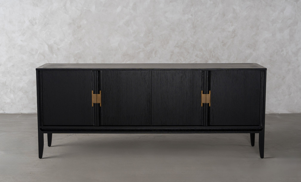 City Media Console Black Oak color  