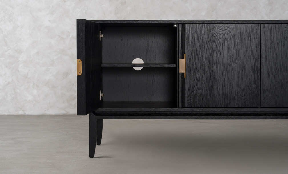 City Media Console Black Oak color  