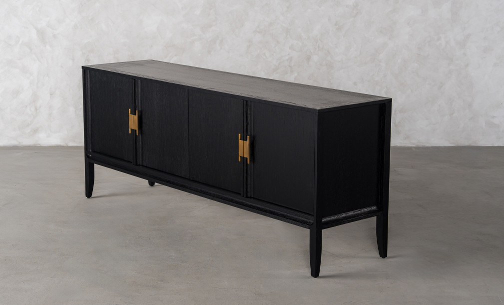 City Media Console Black Oak color  