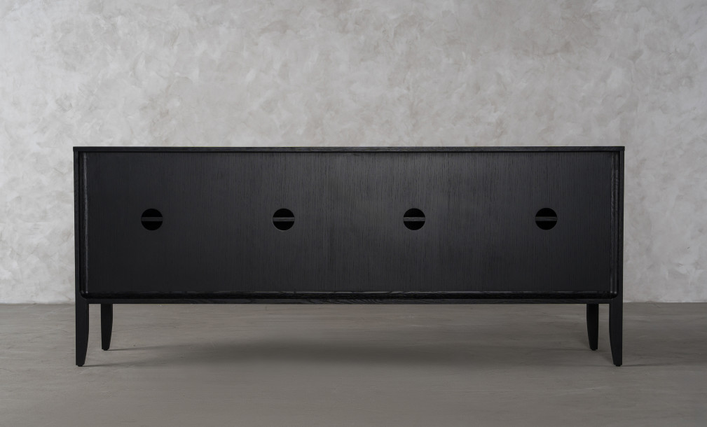City Media Console Black Oak color  