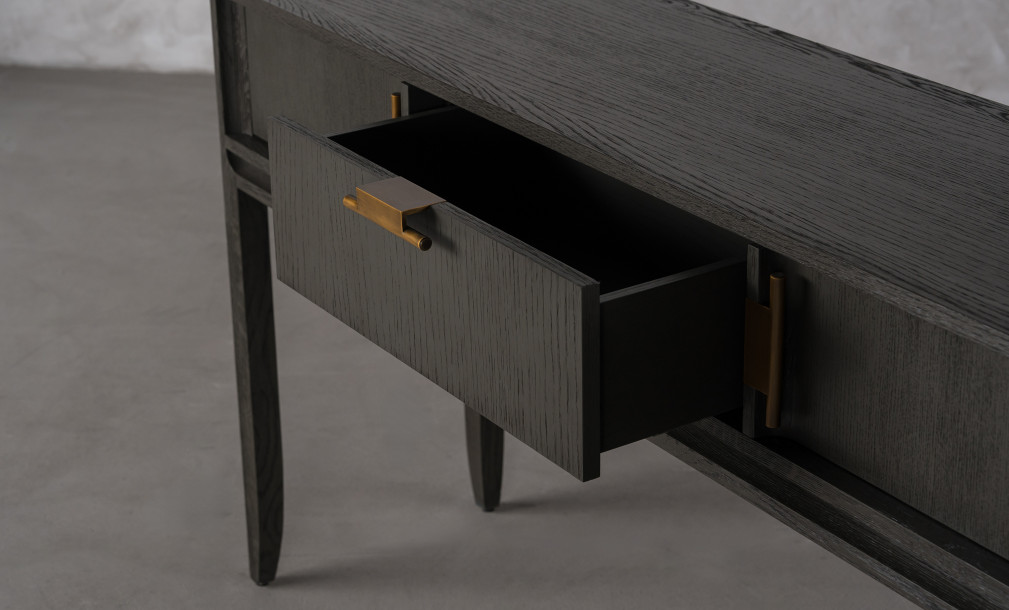 City Console Table Grey Oak color  